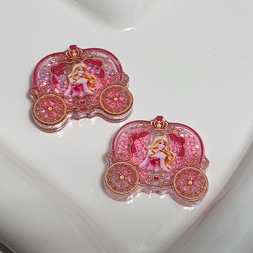 Princess Shaker Beads 2 Pcs Focal Bead Beaded Pen Jewelry Making Acrylic